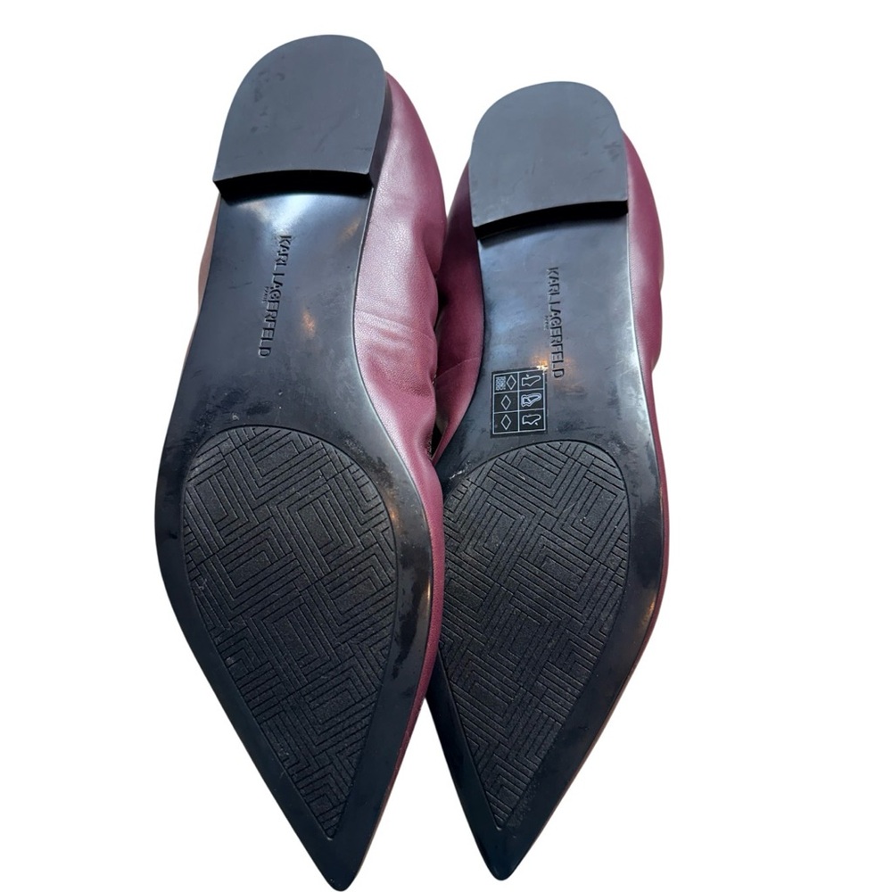 Karl Lagerfeld Paris Women's Burgundy Vinette Ballet Flat - Picture 6 of 6